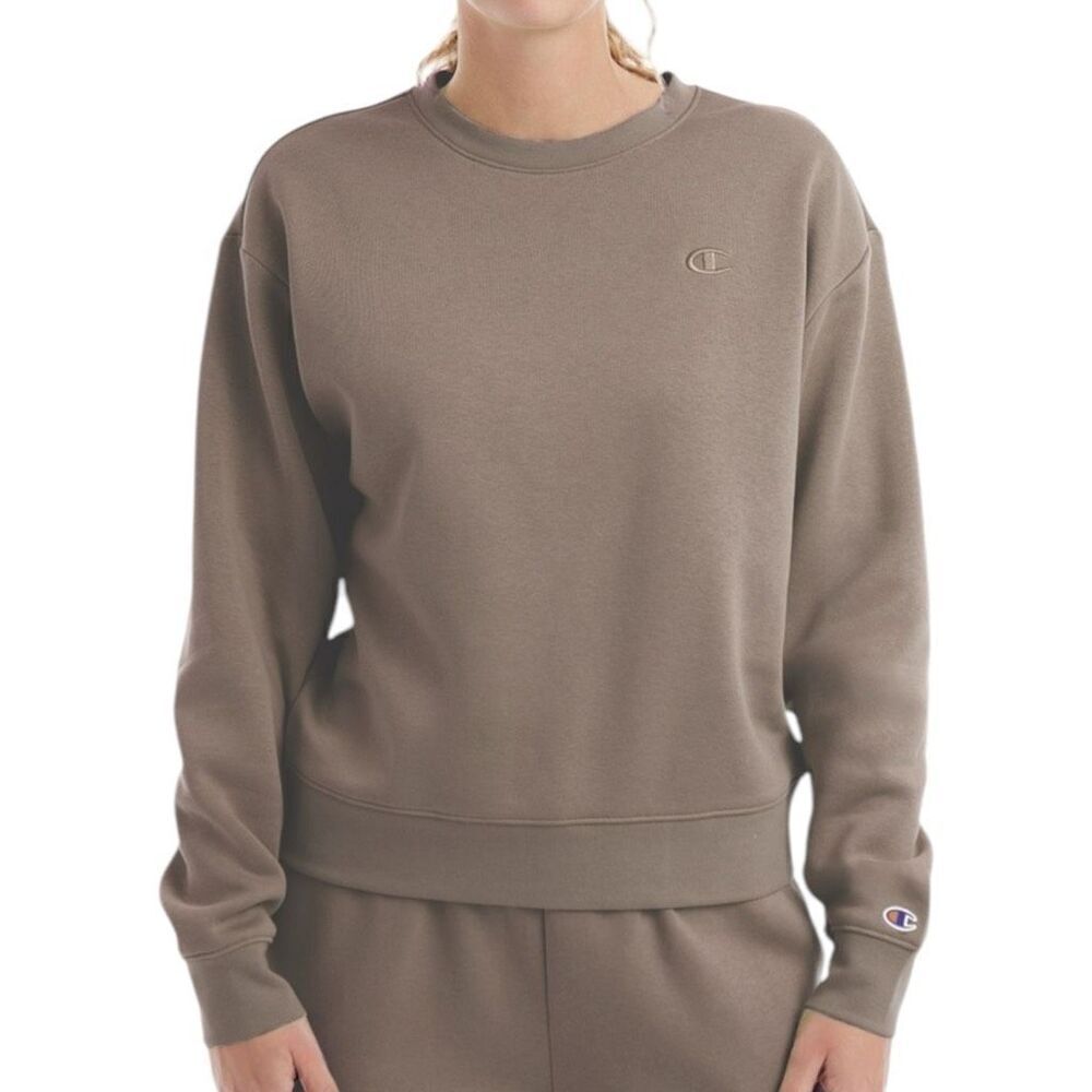 Champion Women's Fleece Sweatshirt Midway Brown Size XS